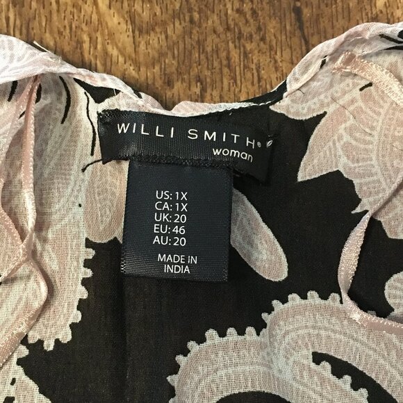 Willi‎ Smith Women Cover Up Paisley Vest With Tassel Edge 1X - Picture 2 of 4